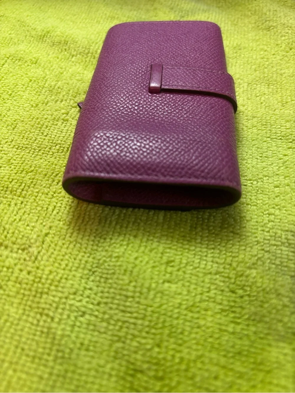 Hermès Béarn 4-Key Case – Anemone Epsom Leather with Palladium Hardware